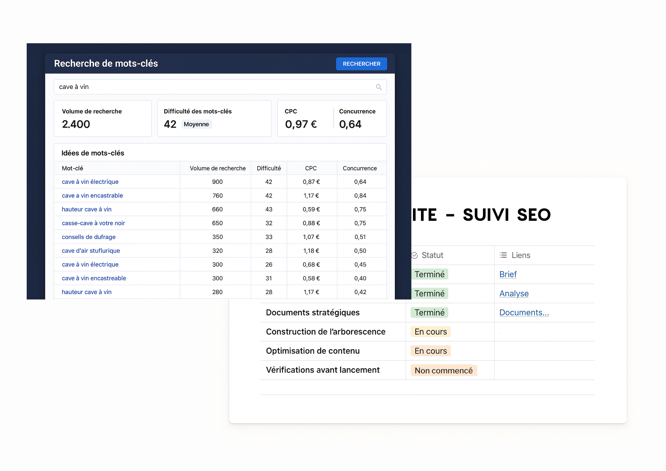 Lancement de site et suivi de projet SEO
